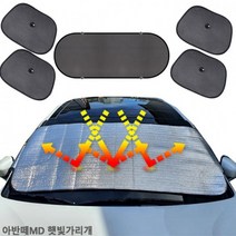 햇빛가리개 햇빛차단 6종 앞유리커버 아반떼MD 차박, 앞유리외부&6종세트