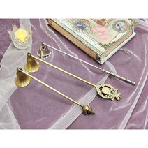 쉐비블랑체 앤틱 촛불끄기 스너퍼 초 고급 인테리어 촬영 소품, 실버