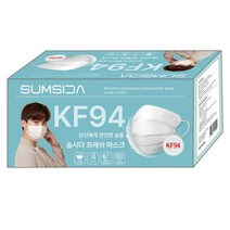 [50 매] KF94 숨쉬다 프레쉬 마스크 대형 화이트 (매직 브라이트 프레쉬 보건용 마스크 리뉴얼 패키지 Magic bright), 50개