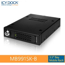 ICYDOCK MB991SK-B/2.5/3.5변환/SSD/HDD/하드랙/풀메탈/가이드