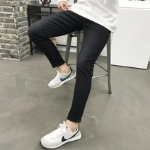 용된다 남자 겨울 기모 히든밴딩 데님 청바지
