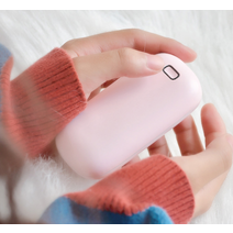 예쁜 휴대용 C타입 USB 충전식 손난로(4000mAh) (50개-로고인쇄가능), 로고인쇄