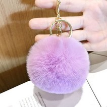 달자샵 부드러운 방울 털 장식 키링 폼폼이 컬러 포인트 다용도 악세사리