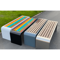 벤치 철 스테인레스 의자 공공장소 튼틑한 흡연실, 100cmx40cmx45cm 무지개