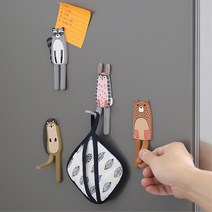 현관문 자석부착식 열쇠고리 걸이 후크 현관키걸이 벽후크 모자걸이, 다람쥐