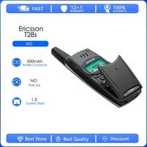 Ericsson- 언락폰 피처 폰 2G GSM 블랙 컬러 휴대폰 핸드폰 T28s 리퍼브 상품 1 년 보증, Full set with box, 01 Black