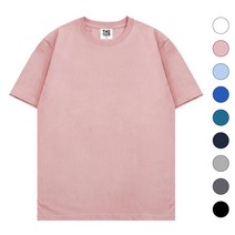 더팀 남여공용 베이직 20수 무지 라운드 반팔 티셔츠
