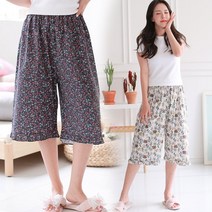 [EM3005]면 잔꽃프릴 6부면바지[EM3005] 화이트잔꽃 추가 됐어요