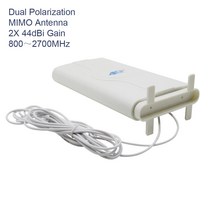 700 ~ 2600mhz 88dbi 3g 4g Lte 안테나 모바일 2 * SMA/2 CRC9/2 TS9 수 커넥터 부스터 Mimo 패널 m, 01 2M SMA Connector