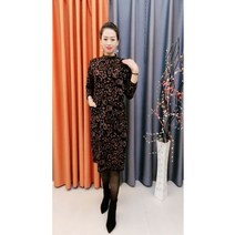 긴팔 원피스 겨울 가을 인싸템 반폴라 스트레이트핏 일자 슬림핏 고급 전문점 스타일리쉬 코디 귀부인 4988107801