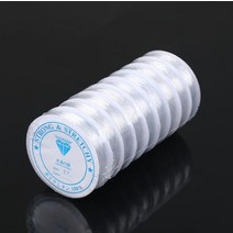 반지 우레탄줄 탄성우레탄줄 고무줄끈 부자재 비즈공예 대용량 탄성 우레탄 줄 0.4mm 1.0mm KK347, 우레탄 실- 투명색_6.굵기 1.0mm(길이 5m)1개