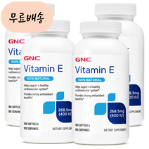 GNC 비타민E 400IU 180 x 4, 4개, 180개