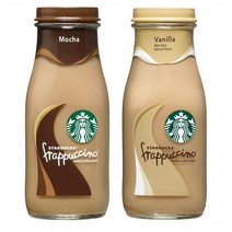 스타벅스 프라푸치노 2종 모카 바닐라 병 커피 음료 405ml x 8병, 모카바닐라