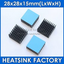 램쿨러 램쿨러브라켓 메모리방열판 열전달 패드가있는 28x28x15mm 실버/블랙 알루마이트 슬롯 형 알루미, 02 Black_03 3pcs