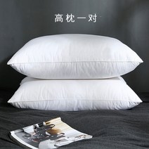 오리털베개솜 5성급 호텔 오리털 베게 풀 화이트구스털 높고낮은 경추배개 한쌍 목쿠션 싱글 성인베개 날, T19-909호텔 표준스타일 하이베게 두개