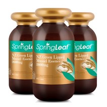 Springleaf 스프링리프 뉴질랜드 그린머슬 초록홍합 초록입홍합 2000mg 200캡슐 3팩