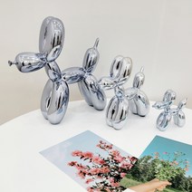 벌룬독 벌룬퍼피 강아지 풍선개 제프쿤스 오마주 오브제 인테리어소품 L, 그레이