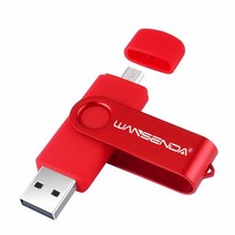 256GB 128GB 64GB 32GB 16GB OTG USB 플래시 드라이브 마이크로 USB 썸 드라이브 (32GB 퍼플), Red_64GB