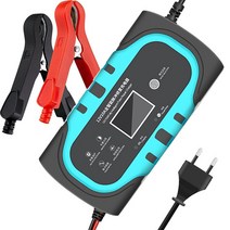 12V 10A/6A 펄스 수리 자동차 배터리 충전기 10A 지능형 습식 건식 납산 AGM 오토바이, 01 Blue EU Plug 10A
