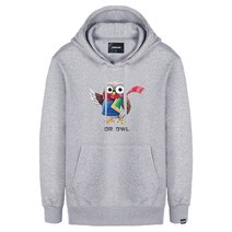 클로니아 부엉이박사 기모 후드 티셔츠 TH-276