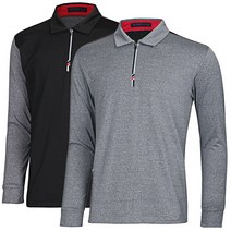 베이직 반집업 스판 카라 골프 티셔츠 LM 남성 남자 간절기 가을 빅사이즈 경량 기능성 골프 운동복 남편