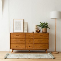 뉴레트로 9칸 와이드 서랍장, 없음