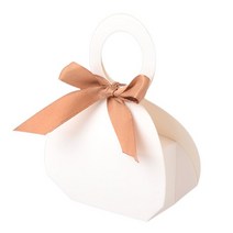 접이식 손잡이 가방형 케이스 선물 상자 종이백 가방, 대 - 브라운