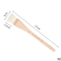 고품질 멀티 사이즈 나무 손잡이 염소 머리 페인트 브러쉬 벽 수채화 아크릴 유화 학교 미술 용품, [02] 02 27x3cm