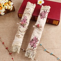 1Pair/2 PCS 냉장고 오븐에 대 한 먼지 커버 처리 전자 레인지 식기 세척기 꽃 자 수 패브릭 도어 손잡이, 02 Purple L
