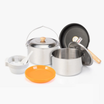 캠핑 반합 코베아 스텐 코펠 가방 포함 캠핑용 스테인레스 냄비 식기 그릇 세트 백패킹, 코베아 캠핑 쿡웨어 세트