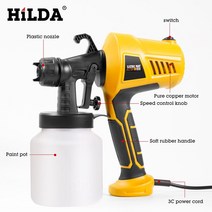 동력분무기 엔진 고압 살수 농업용 550W 전기 페인트 분무기 800ml 고압 분리형 휴대용 케이크 초콜릿 스, 01 미국 플러그, 01 미국 플러그