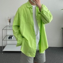 박시한 오버핏 워싱 포켓 롱 셔츠 4color
