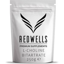REDWELLS Colina bitartrato 파우더 레드 웰스인지 인핸서 비건 채식 무료 -250G 팩, 1개
