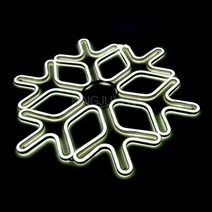 크리스마스 LED 눈꽃 조명 네온플렉스 600mm (주광색/무점멸전원코드포함) 스노우크리스탈, 주광색/무점멸전원코드포함