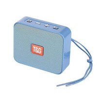 TG166 미니 휴대용 스피커 소형 야외 무선 블루투스 5.0 음악 칼럼 서브 우퍼 USB TF 카드 FM 라디오 지원, CHINA|Sky Blue