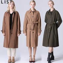 [리스트(LIST)] 톡톡한 더블린 싱글 코튼 트렌치 코트