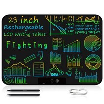 전자칠판 스마트보드 18 23 인치 충전식 LCD 그리기 태블릿 그림 도구 전자 쓰, 23 색상s Black