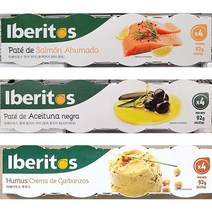 Iberitos 이베리토스 파테 92g ( 23g X 4개입) / 연어 파테 블랙 올리브 파테 후무스 / 3종 택1 /스페인, 1.연어 파테
