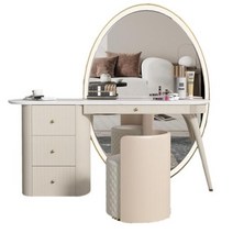 콘솔화장대 엔틱화장대 메이크업 테이블 스툴 침실 전신 거울 수납, 1.4mtable with stool