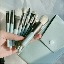 바이브라이프 휴대용 메이크업 브러쉬 8종 세트 화장브러쉬파우치, 민트, 1개