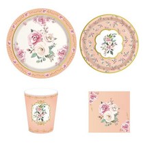 냉면그릇 원형접시 44 개/대 차 파티 식기 생일 웨딩 투명컵 사각찜 과일, a set 44pcs, 단일옵션