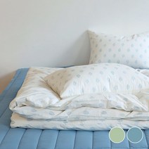 [올리비아데코]낭트 40수 광목 이불커버(Q), 네추럴그린_40_O21AEB06Q