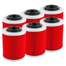 오토바이엔진 오일필터 엔진오일필터 246 Pcs Cyleto 오일 필터 CANAM Outlander MAX 330 400 L 450 500 570 650 Renegade 800 8, 6-red