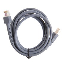 고품질 2M 기호 바코드 스캐너 USB 케이블 LS1203 LS2208 LS4208 LS3008, 검은 색