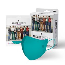 BTS 방탄소년단 새부리형 칼라 마스크 10가지 컬러 브리드 투게더 위드 다이너마이트, 민트(Mint) 10매