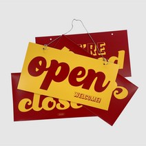 OPEN CLOSED / 오픈클로즈 팻말 문패 사인 안내, 개