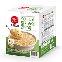 CJ 햇반소프트밀 닭가슴살 곤약죽 병문안음식 간편식 180g 4개, 3세트
