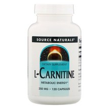 Source Naturals L-Carnitine 250 mg 120 Capsules 소스 내추럴스 L-카르니틴 엘카르니틴 250 mg 캡슐 120정, 1