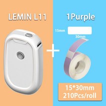UV인쇄기크리스탈 상업용 프린팅 로고 디자인 LEMIN-L11 무선 미니 휴대용 라벨 메이커 프린터 기계 포켓, 07 L11 1Purple