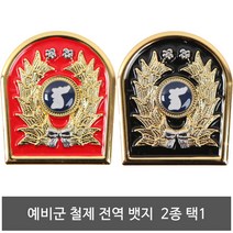 예비군 철제전역뱃지 2종 택1 마크 전역선물 군인용품, 2.BLACK